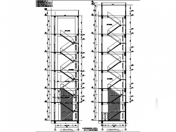 [新疆]5层现代风格立体停车库建筑设计施工图（知名建筑...施工图下载【ID:165159181】