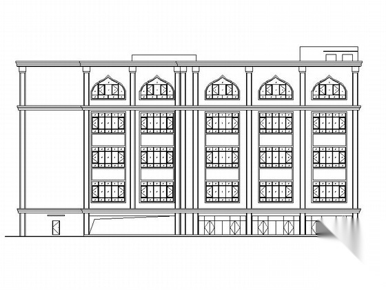 [新疆]5层现代风格立体停车库建筑设计施工图（知名建筑...施工图下载【ID:165159181】