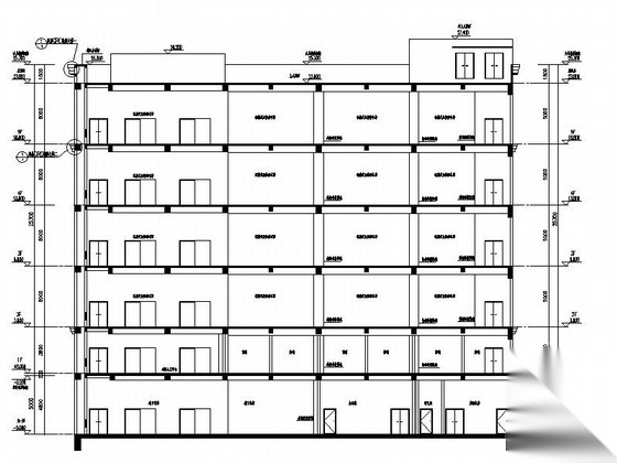 [新疆]5层现代风格立体停车库建筑设计施工图（知名建筑...施工图下载【ID:165159181】