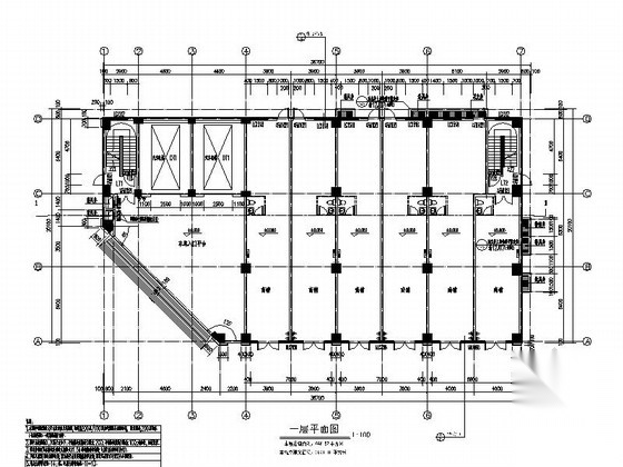 [新疆]5层现代风格立体停车库建筑设计施工图（知名建筑...施工图下载【ID:165159181】