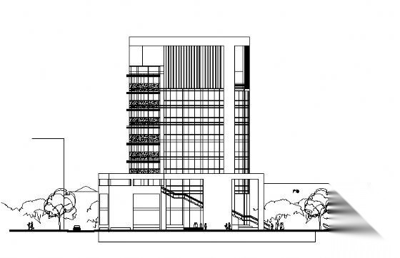 某九层文化会所建筑方案图（圆形平面）cad施工图下载【ID:151654163】