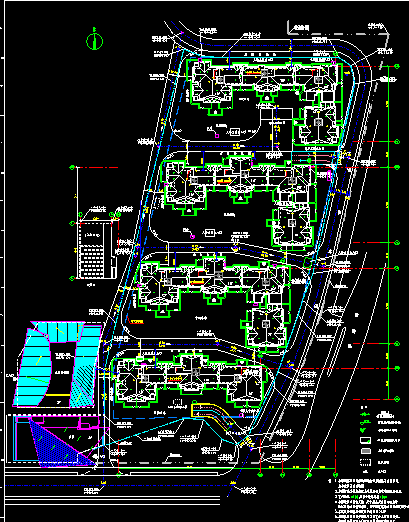 高层社区性住宅社区建筑施工图（深圳电子院）cad施工图下载【ID:149770113】