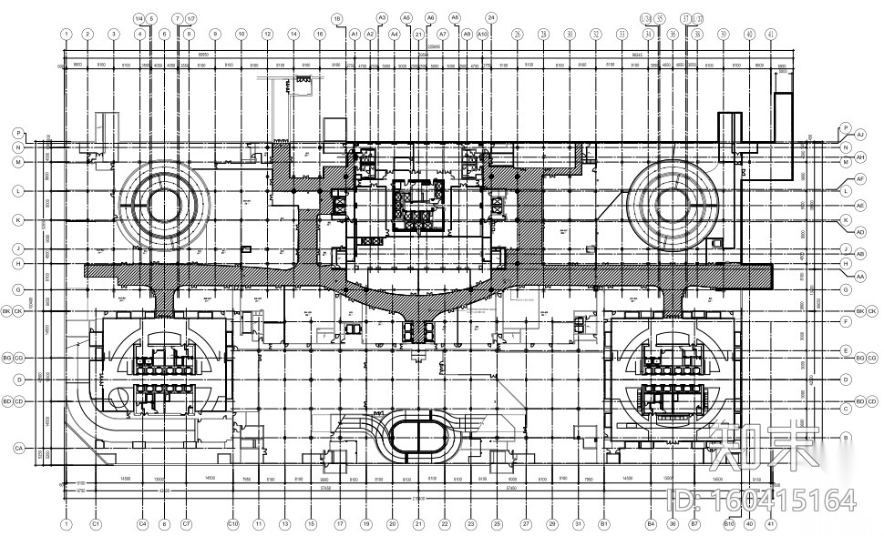 [北京]银泰中心商业公共区域B1&3层室内设计施工图+效果...cad施工图下载【ID:160415164】