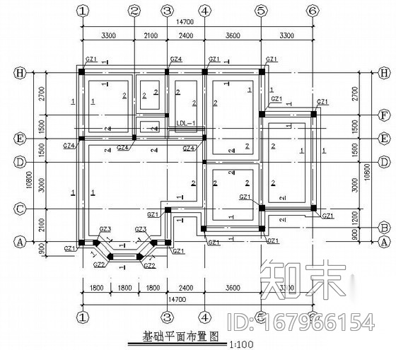 三层砌体结构别墅建筑结构施工图（条形基础施工图下载【ID:167966154】