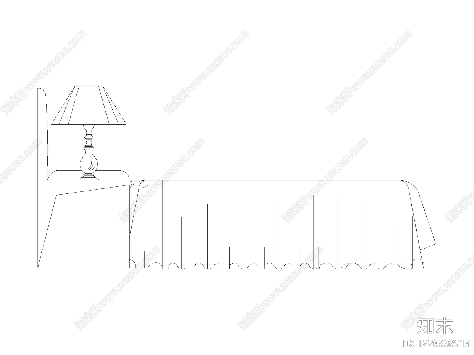 现代床CAD图纸