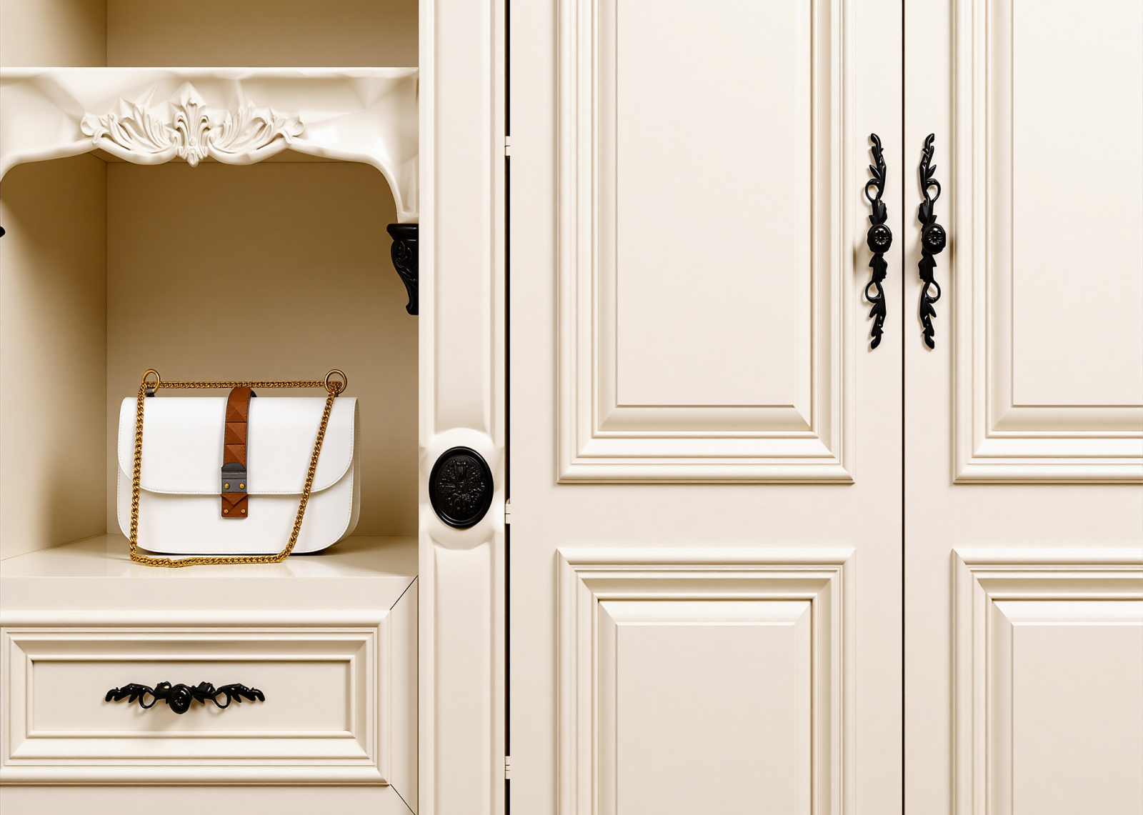 欧式衣柜3D模型下载【ID:1215011840】