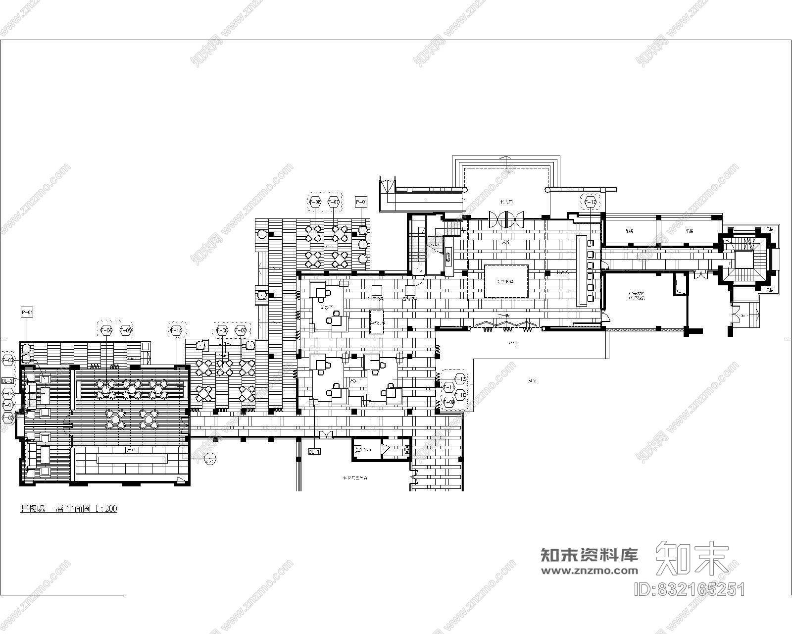 梁志天-上海滬亭北路1号售楼处室内装修CAD施工图施工图下载【ID:832165251】