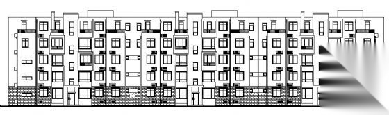 天津西青区某五层住宅楼建筑方案图cad施工图下载【ID:149887132】