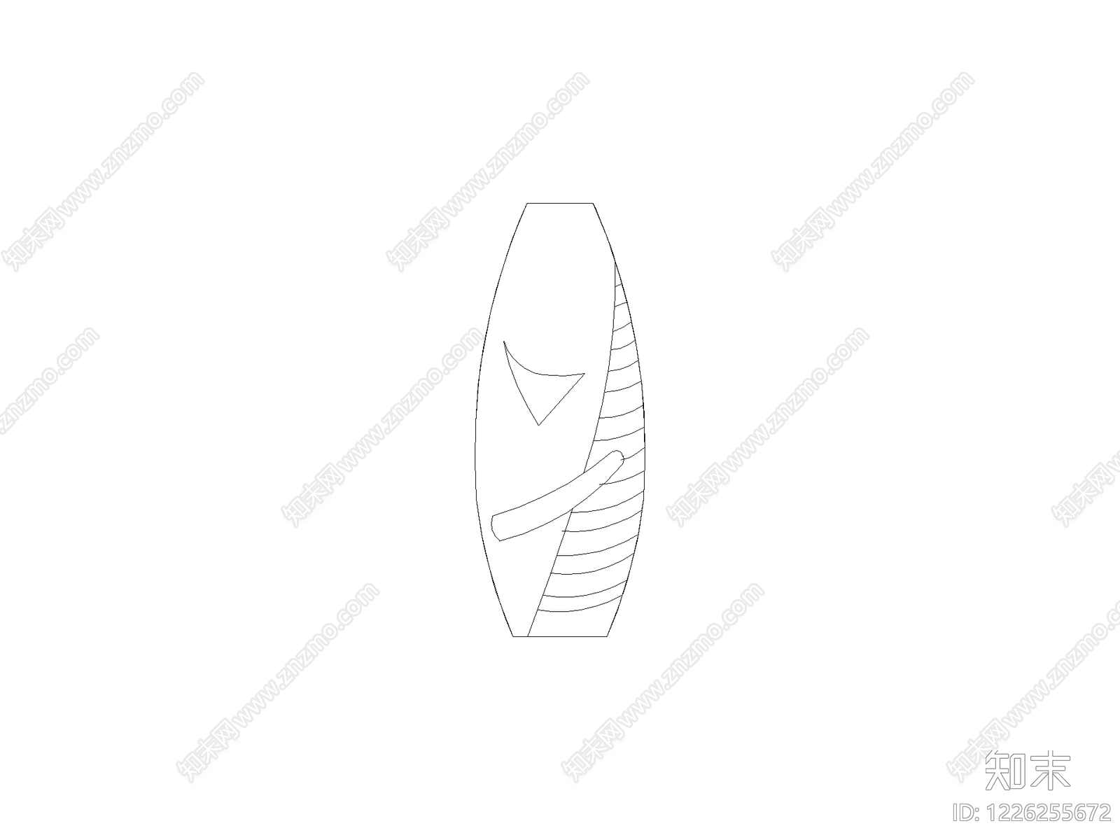 陈设类立面挂画cad施工图下载【ID:1226255672】