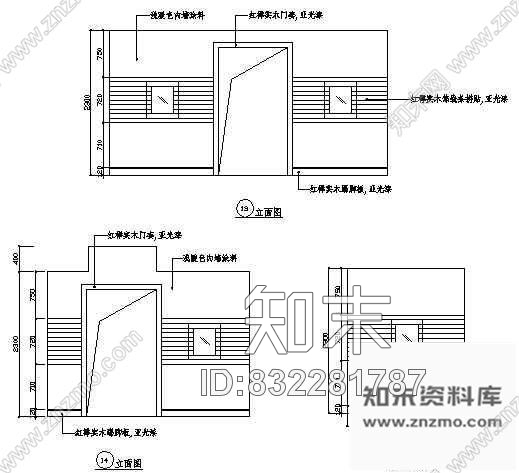 图块/节点棋牌室立面图8cad施工图下载【ID:832281787】