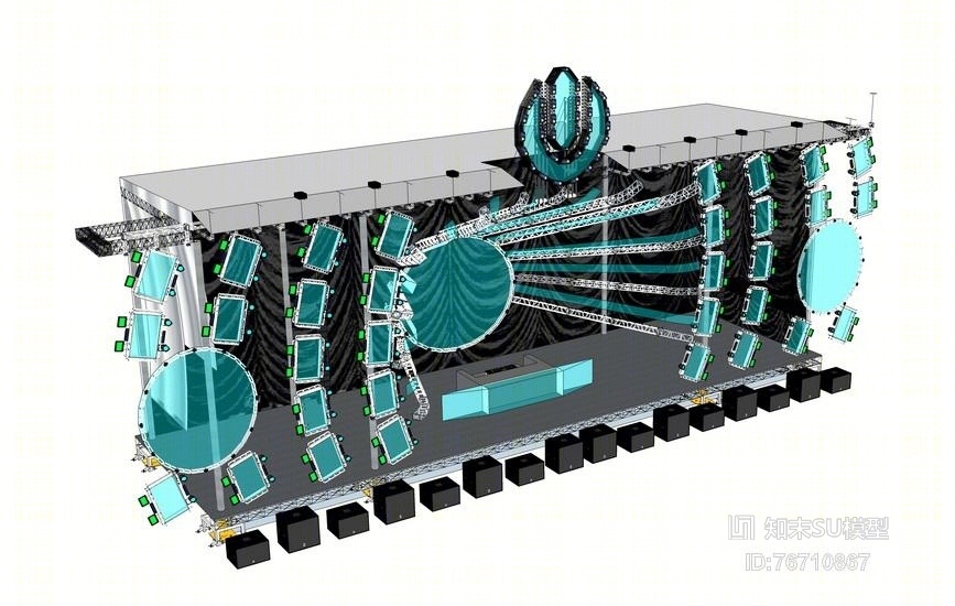 音乐舞台SU模型下载【ID:76710867】