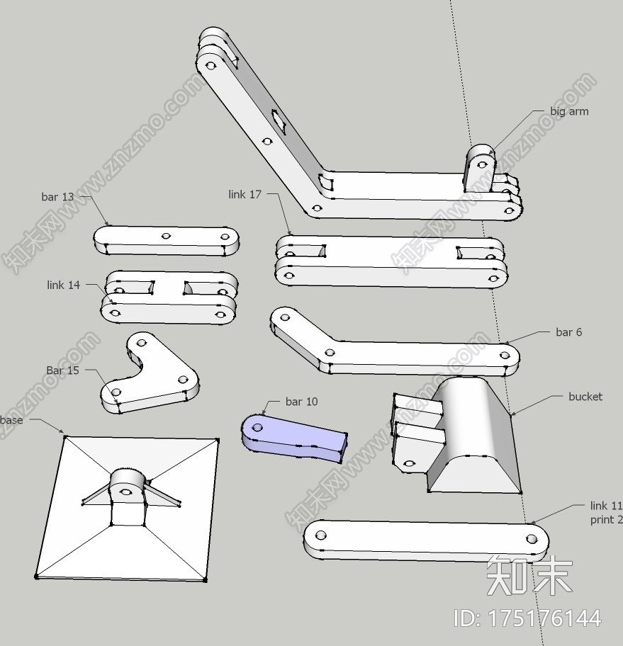 挖掘机3d打印模型下载【ID:175176144】