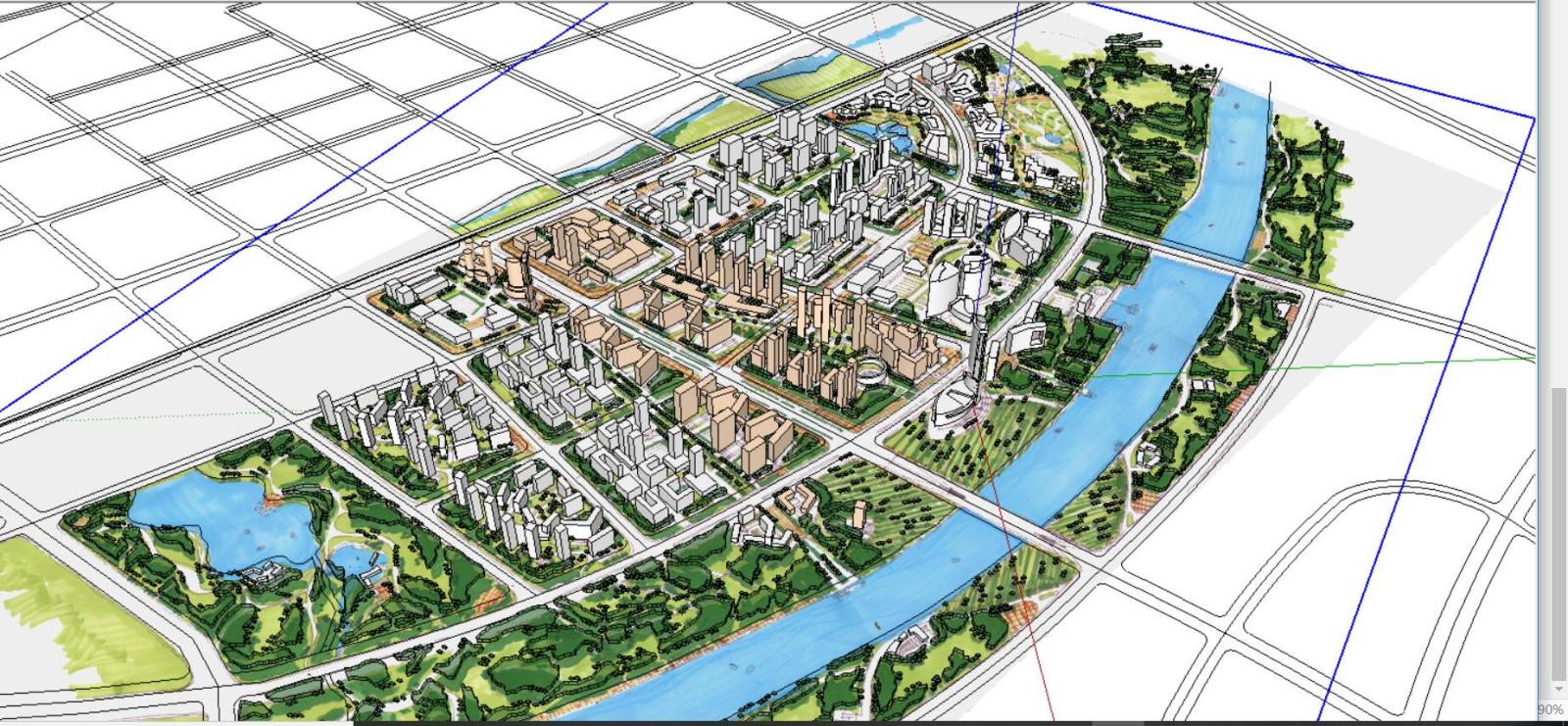 某居住区规划设计SU模型+CAD+效果图施工图下载【ID:150004149】