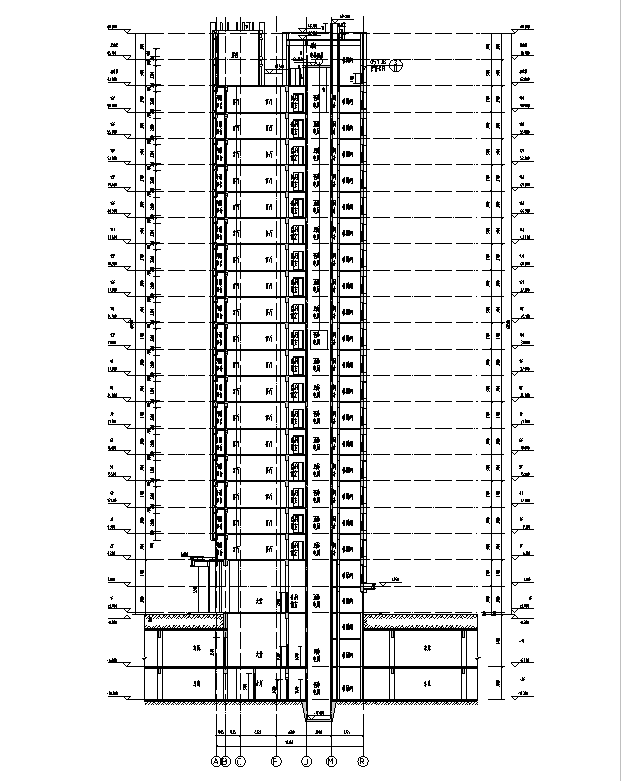 [河南]26层塔式住宅建筑施工图(16年全专业图纸）cad施工图下载【ID:166830193】