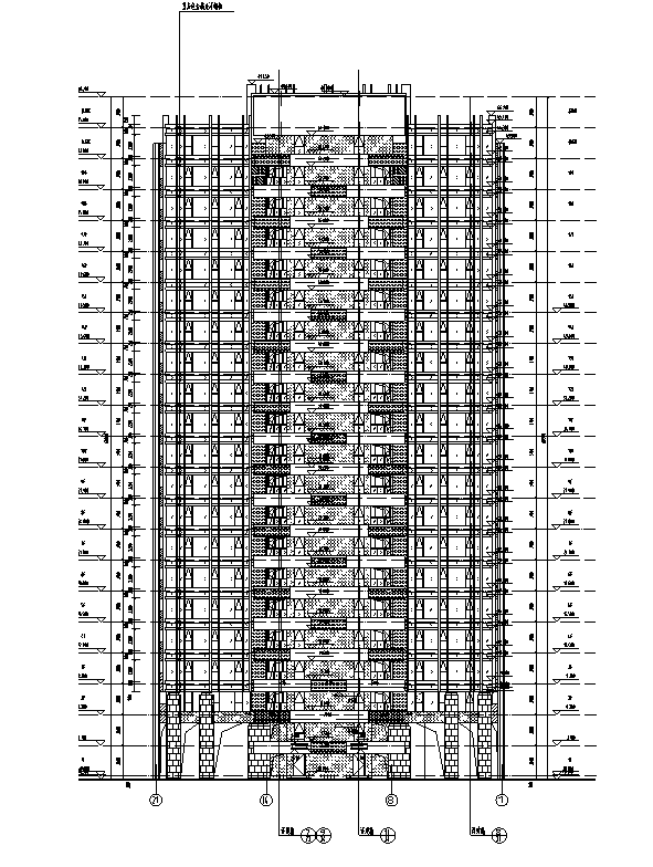 [河南]26层塔式住宅建筑施工图(16年全专业图纸）cad施工图下载【ID:166830193】