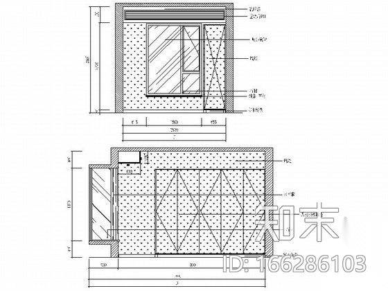 [四川]现代中式三居室装修CAD施工图（含效果）施工图下载【ID:166286103】