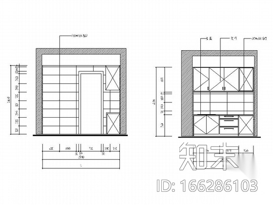 [四川]现代中式三居室装修CAD施工图（含效果）施工图下载【ID:166286103】