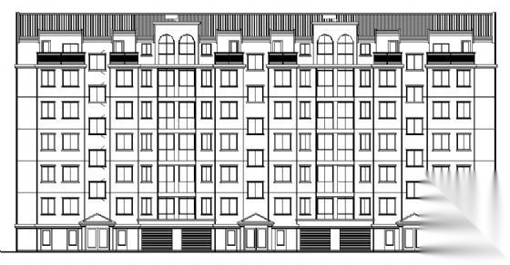 某六层单元住宅楼建筑施工图cad施工图下载【ID:149846187】