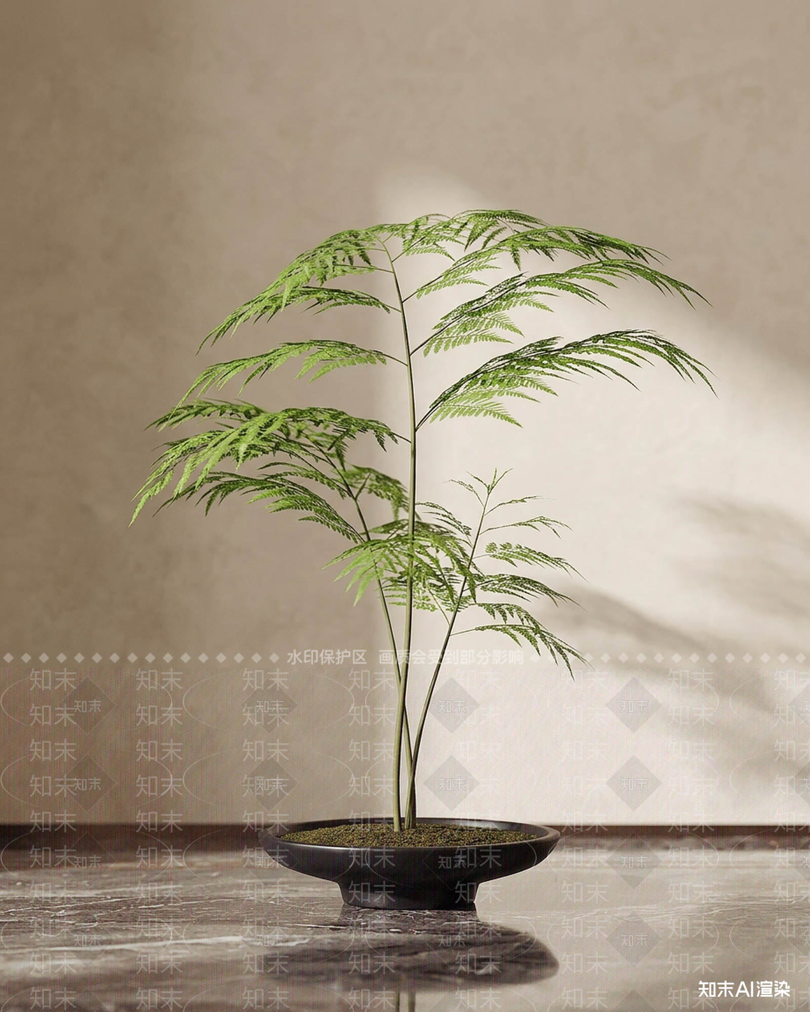 艺术绿植盆栽3D模型下载【ID:1227457091】