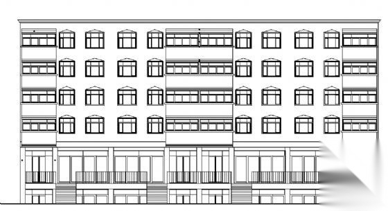 某六层商住楼建筑施工图cad施工图下载【ID:149825108】