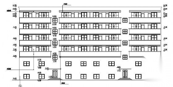 某六层商住楼建筑施工图cad施工图下载【ID:149825108】