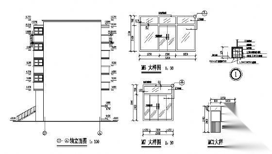 某六层商住楼建筑施工图cad施工图下载【ID:149825108】