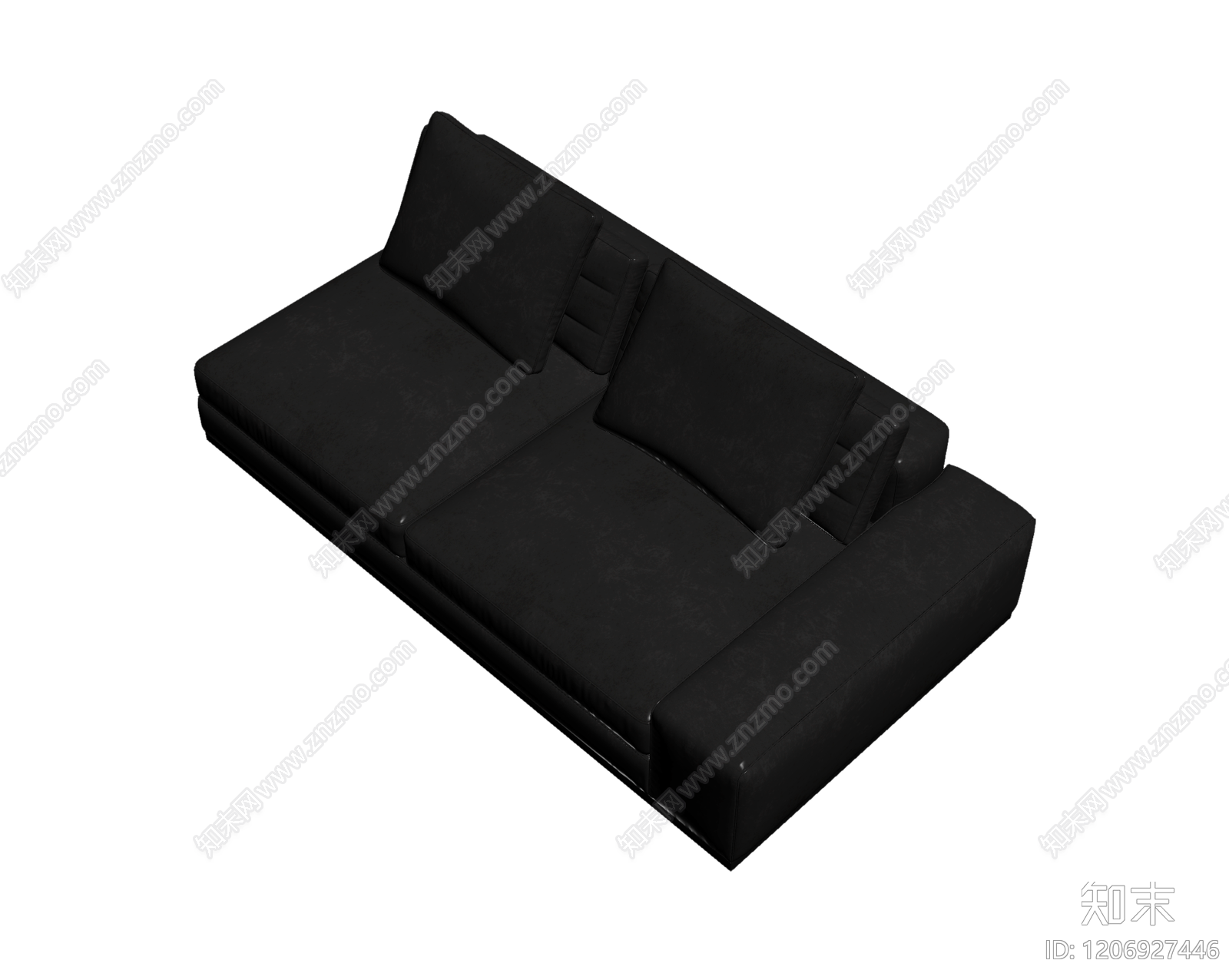 黑色模块化沙发3D模型下载【ID:1206927446】