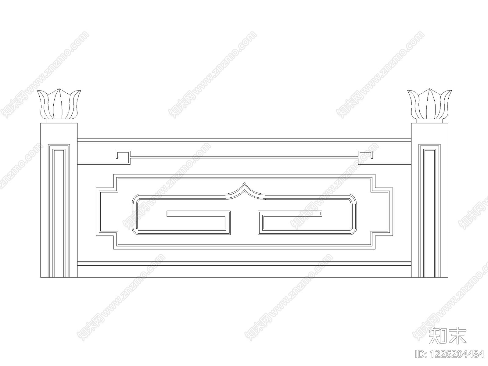 屏风隔断CAD图纸