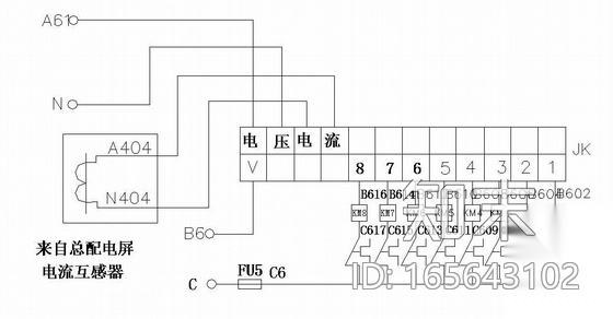 低压配电屏二次原理图cad施工图下载【ID:165643102】