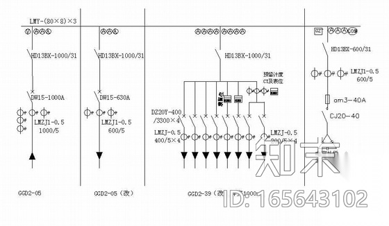 低压配电屏二次原理图cad施工图下载【ID:165643102】