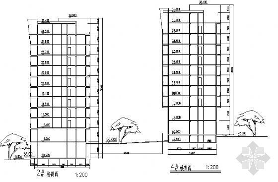 航运新村4号住宅楼建筑方案图cad施工图下载【ID:149850178】