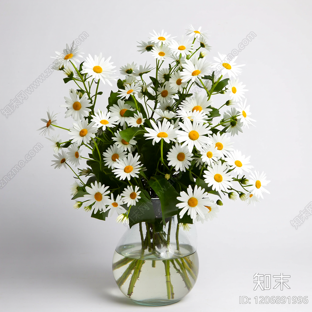 花瓶插花装饰3D模型下载【ID:1206891996】