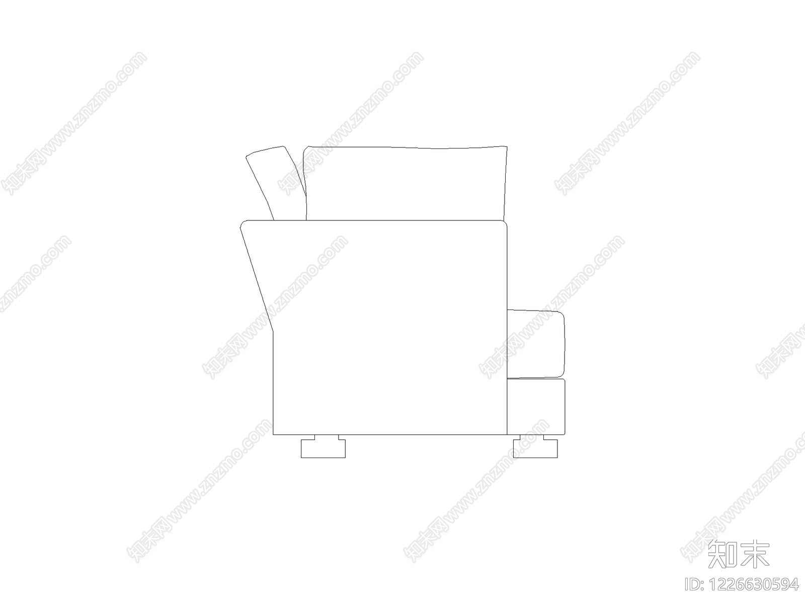 沙发cad施工图下载【ID:1226630594】