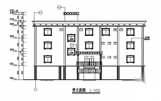 某三层办公楼建筑施工图cad施工图下载【ID:151396121】