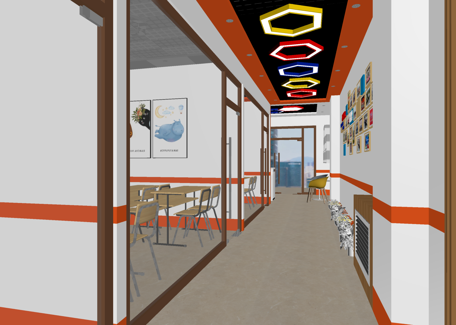 现代走廊3D模型下载【ID:1214605935】
