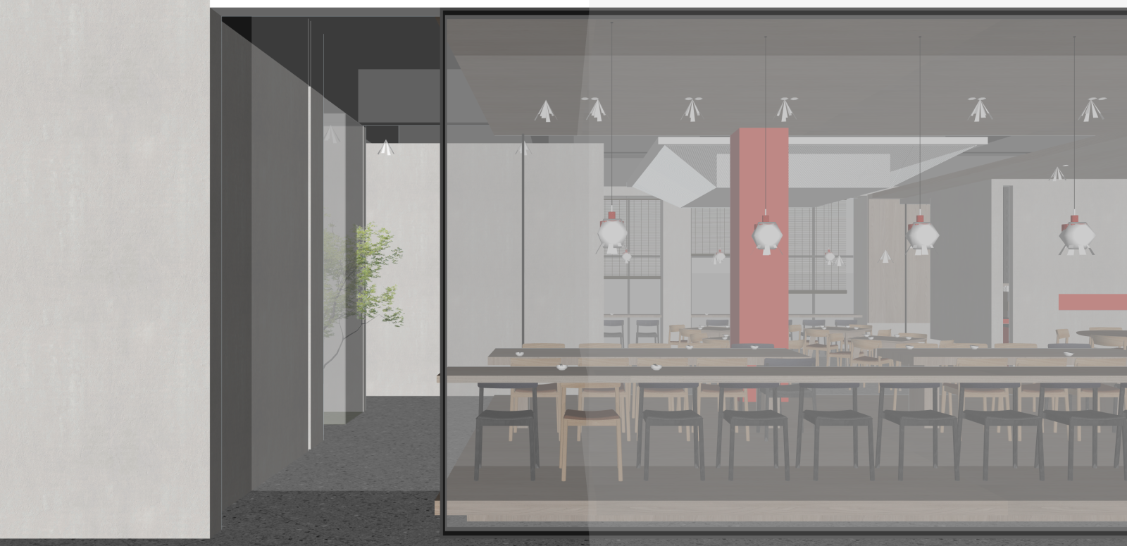 现代快餐店SU模型下载【ID:1215955224】