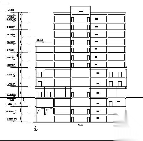 某十层办公楼建筑方案图cad施工图下载【ID:151431194】