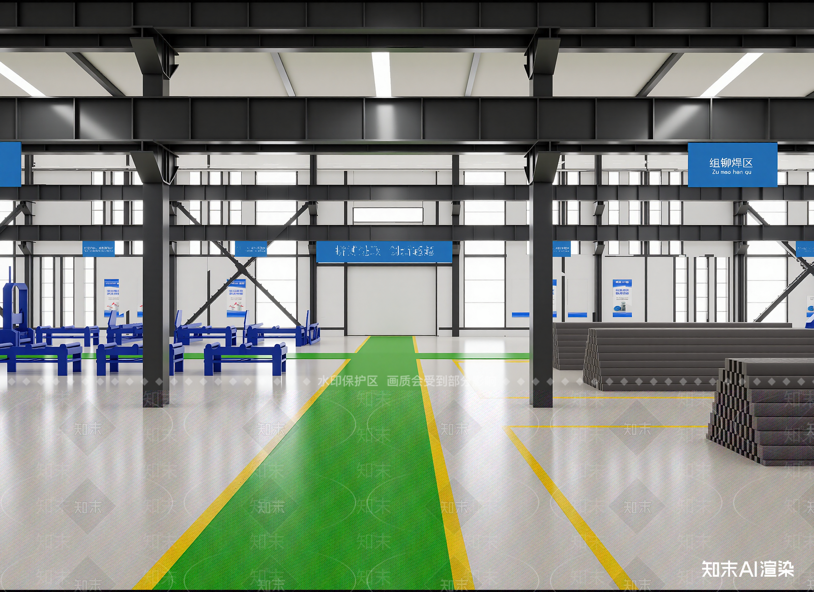 工业车间3D模型下载【ID:1214936444】