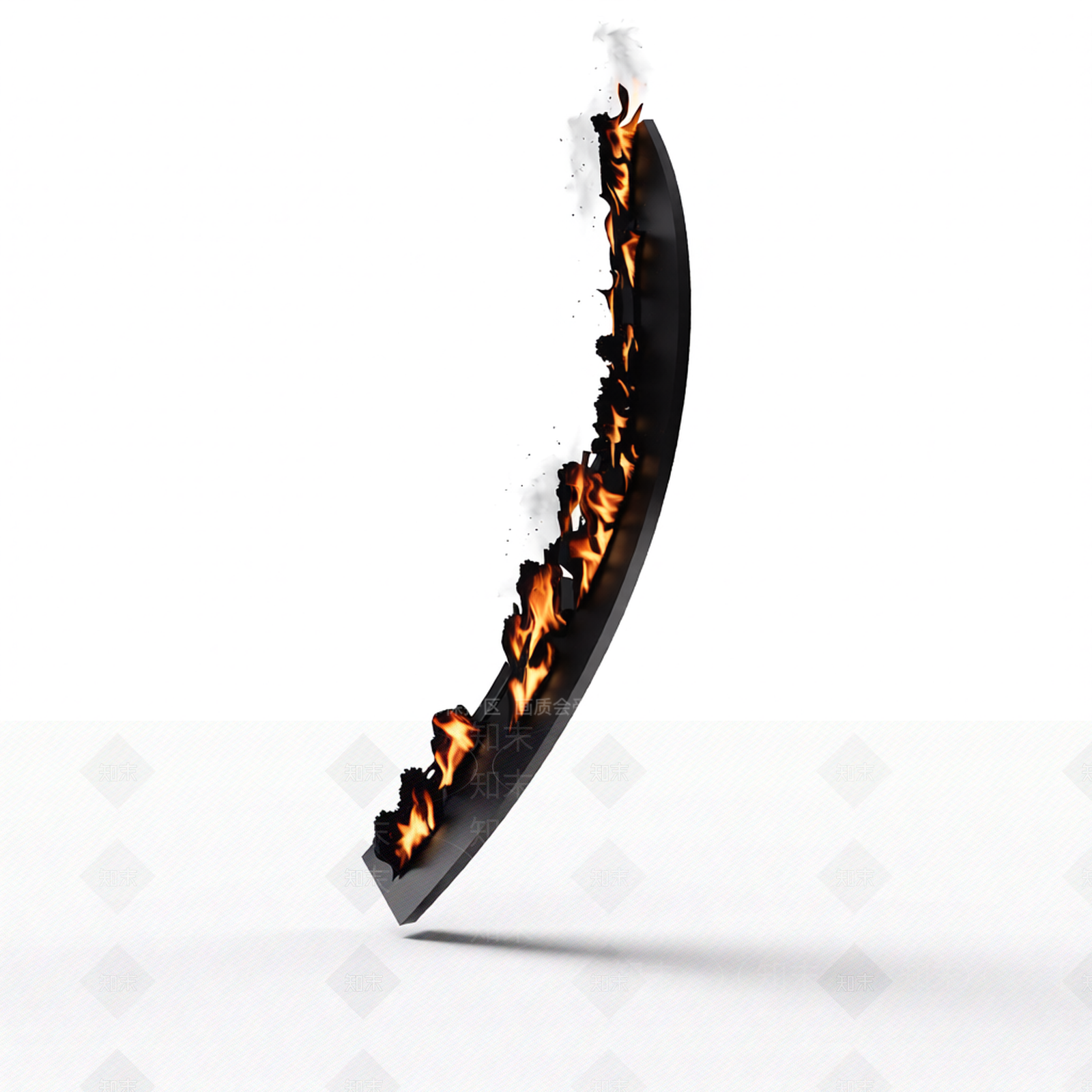 弧形火焰装饰构件3D模型下载【ID:1206191511】