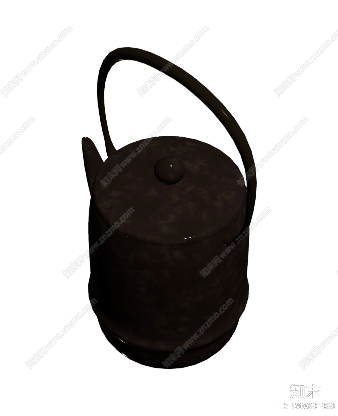 深色纹理茶壶3D模型下载【ID:1206891920】