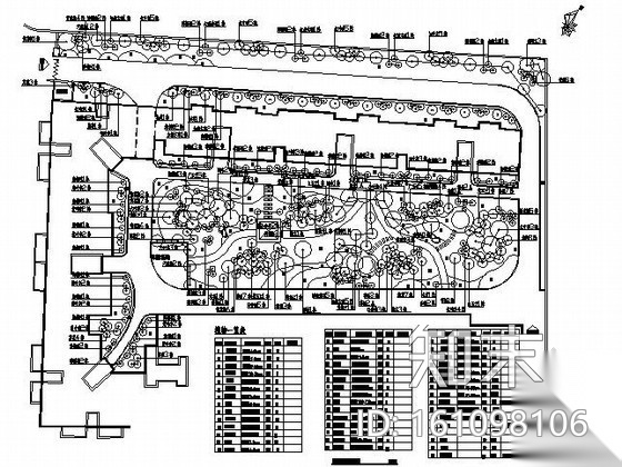 某小区组团绿化配置设计图施工图下载【ID:161098106】