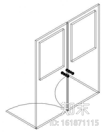 门CAD模型图块cad施工图下载【ID:161871115】