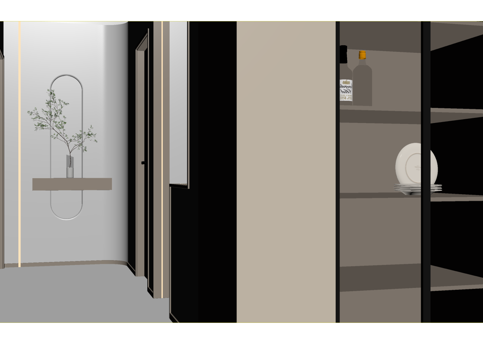 意式玄关3D模型下载【ID:1215143408】