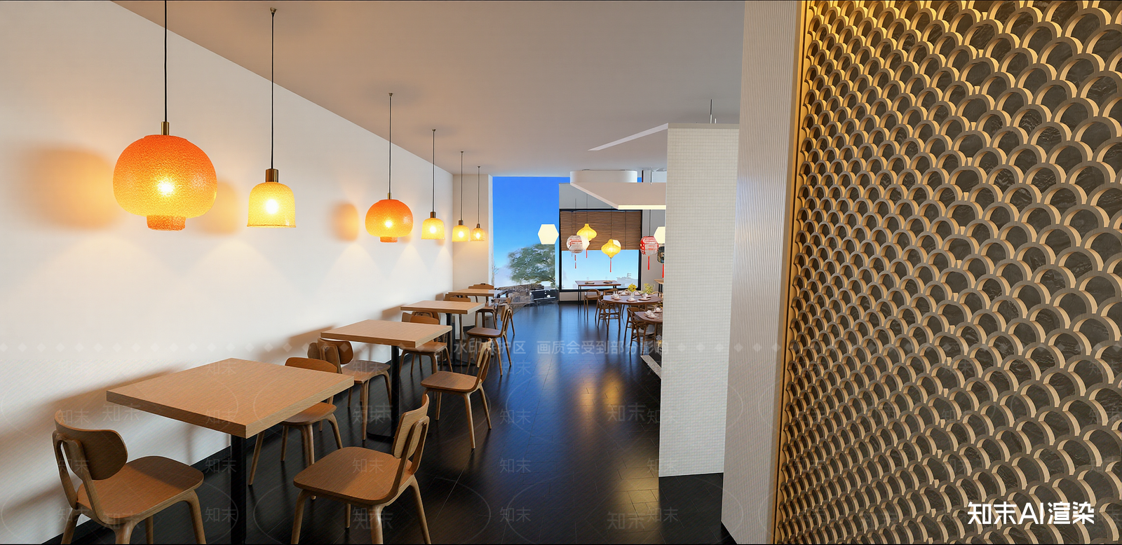 新中式中餐厅SU模型下载【ID:1215933419】