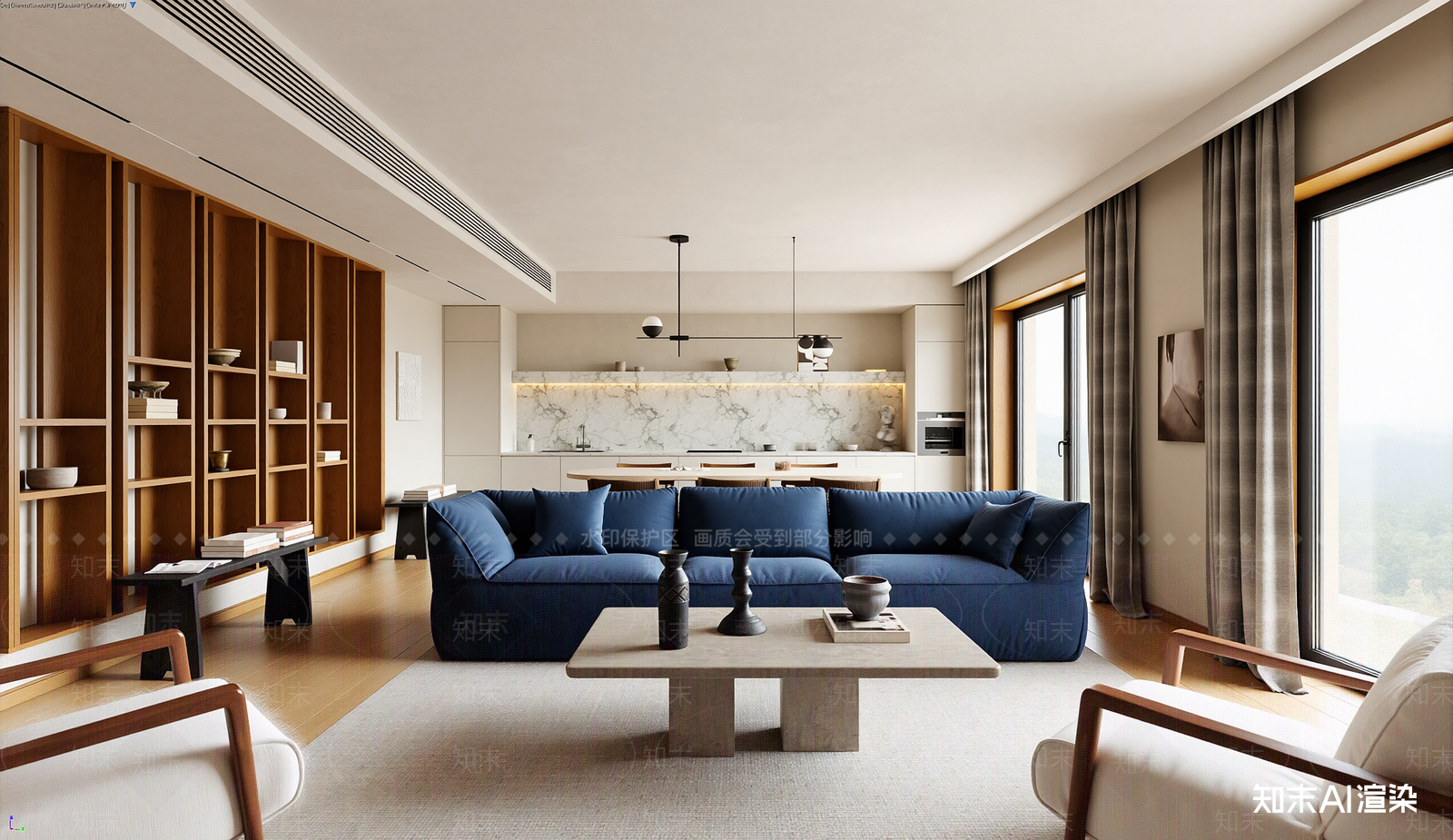 现代客餐厅3D模型下载【ID:1221474820】