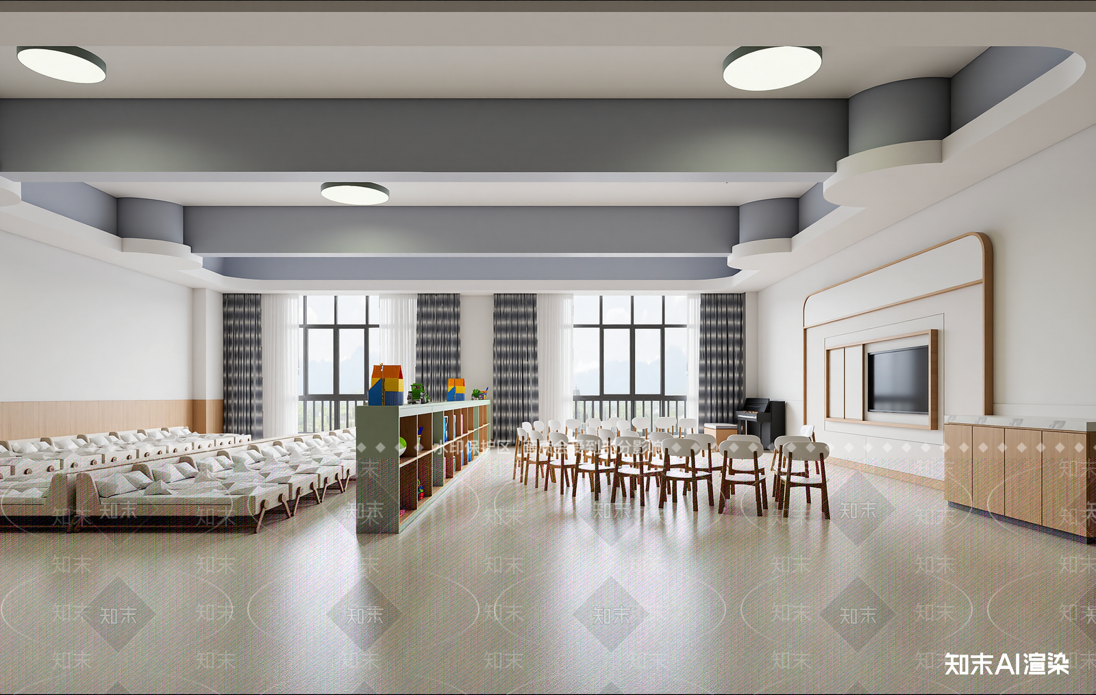 现代儿童乐园3D模型下载【ID:1214728212】