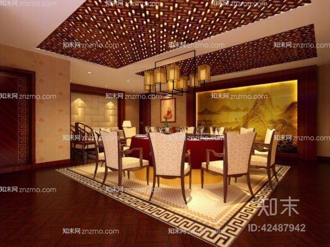 酒店宴会厅123D模型下载【ID:42487942】