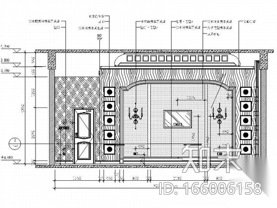 [广东]酒店欧式中餐包房设计CAD施工图（含效果）cad施工图下载【ID:166006158】