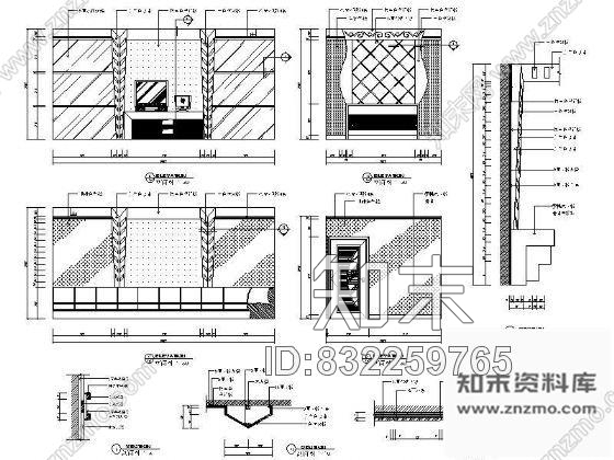 图块/节点KTV包房立面装修详图cad施工图下载【ID:832259765】