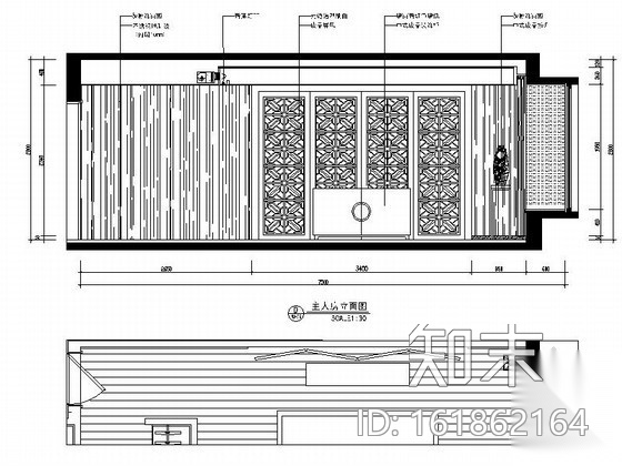 名师现代中式三居室样板房室内设计图（含实景）cad施工图下载【ID:161862164】